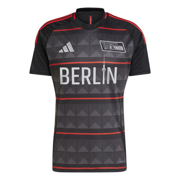 adidas 1.FC Union Berlin Auswärtstrikot Saison 2024/2025 Kinder black/vivred 128