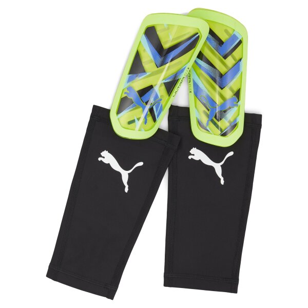 Puma Ultra Flex Sleeve Schienbeinschoner fizzy apple-bluemazing XS