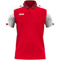JAKO Polo Dynamic rot/weiß/dunkelrot S