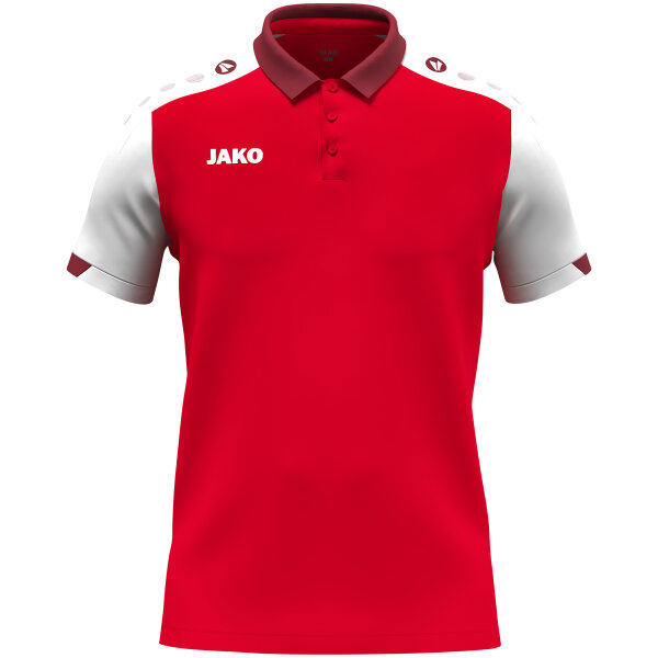 JAKO Polo Dynamic rot/weiß/dunkelrot L
