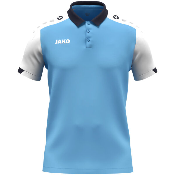 JAKO Polo Dynamic skyblue/weiß/marine M