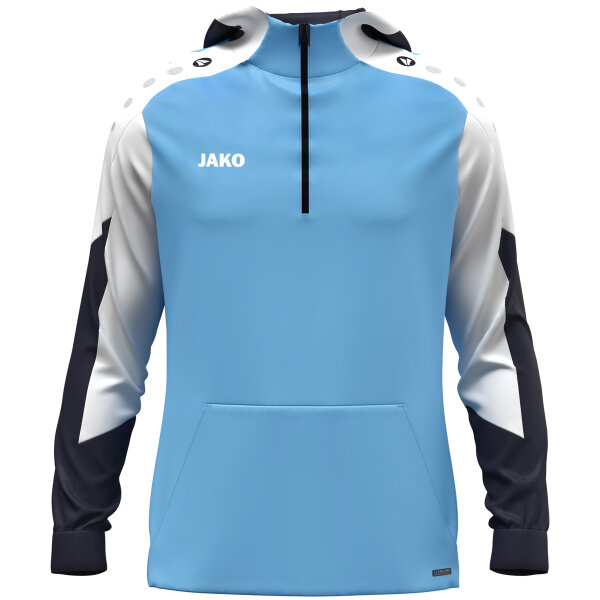 JAKO Zip Hoodie Dynamic skyblue/weiß/marine 152