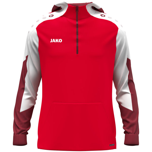 JAKO Zip Hoodie Dynamic rot/weiß/dunkelrot S