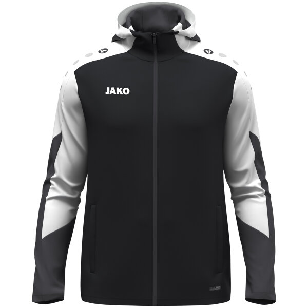 JAKO Kapuzenjacke Dynamic schwarz/weiß/anthrazit 128