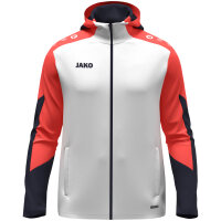 JAKO Kapuzenjacke Dynamic weiß/coral/marine M