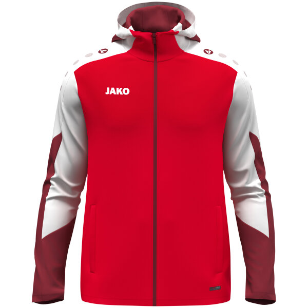 JAKO Kapuzenjacke Dynamic rot/weiß/dunkelrot 3XL