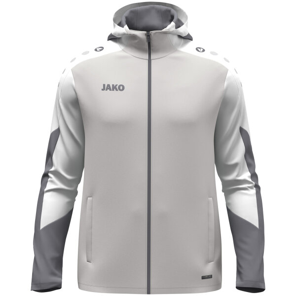 JAKO Kapuzenjacke Dynamic Damen hellgrau/weiß/grau S (34/36)