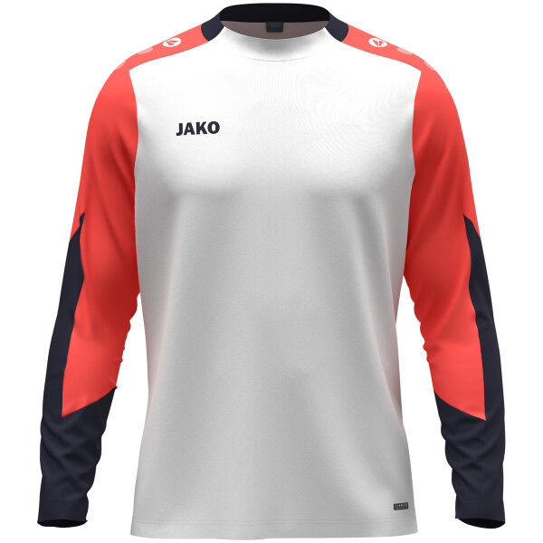 JAKO Longsleeve Dynamic weiß/coral/marine 3XL