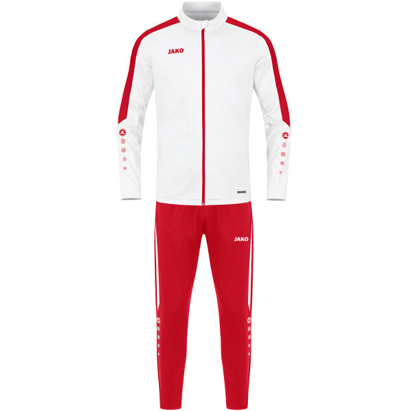 JAKO Trainingsanzug Polyester Power weiß/rot L
