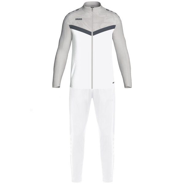 JAKO Polyesteranzug Iconic weiß/soft grey/anthra light S