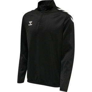 HUMMEL hmlCORE XK HALF ZIP POLY SWEAT - BLACK/BLACK - XL