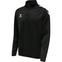 HUMMEL hmlCORE XK HALF ZIP POLY SWEAT - BLACK/BLACK - XL
