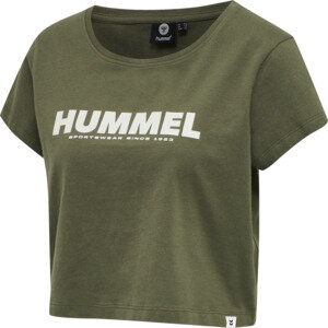 HUMMEL hmlLEGACY WOMAN CROPPED T-SHIRT - BEETLE - M