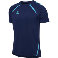 HUMMEL hmlLEAD 2.0 JERSEY S/S - MARINE/BLUE FISH - XL