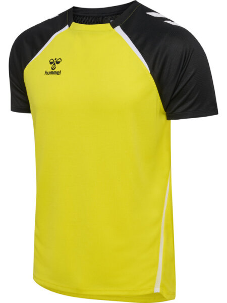 HUMMEL hmlLEAD 2.0 JERSEY S/S - BLAZING YELLOW/BLACK - M