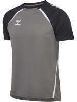 HUMMEL hmlLEAD 2.0 JERSEY S/S - STEEL GRAY/ASPHALT - M