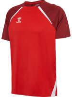 HUMMEL hmlLEAD 2.0 JERSEY S/S - TRUE RED/MAROON - 2XL