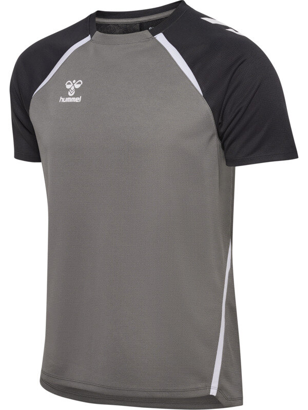 HUMMEL hmlLEAD 2.0 JERSEY S/S - STEEL GRAY/ASPHALT - 2XL