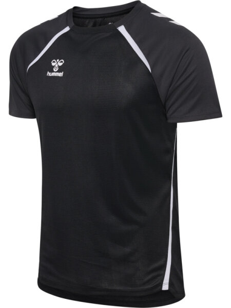 HUMMEL hmlLEAD 2.0 JERSEY S/S - BLACK/ASPHALT - 2XL