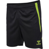 HUMMEL hmlLEAD 2.0 SHORTS - BLACK/GREEN GECKO - S