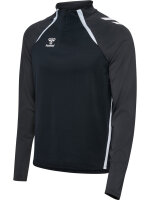 HUMMEL hmlLEAD 2.0 HALF ZIP - BLACK/ASPHALT - XS