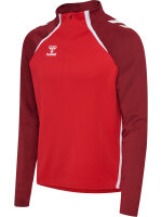 HUMMEL hmlLEAD 2.0 HALF ZIP - TRUE RED/MAROON - XL
