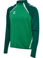 HUMMEL hmlLEAD 2.0 HALF ZIP - JELLY BEAN/EVERGREEN - M