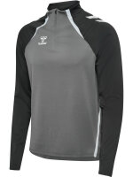 HUMMEL hmlLEAD 2.0 HALF ZIP - STEEL GRAY/ASPHALT - M