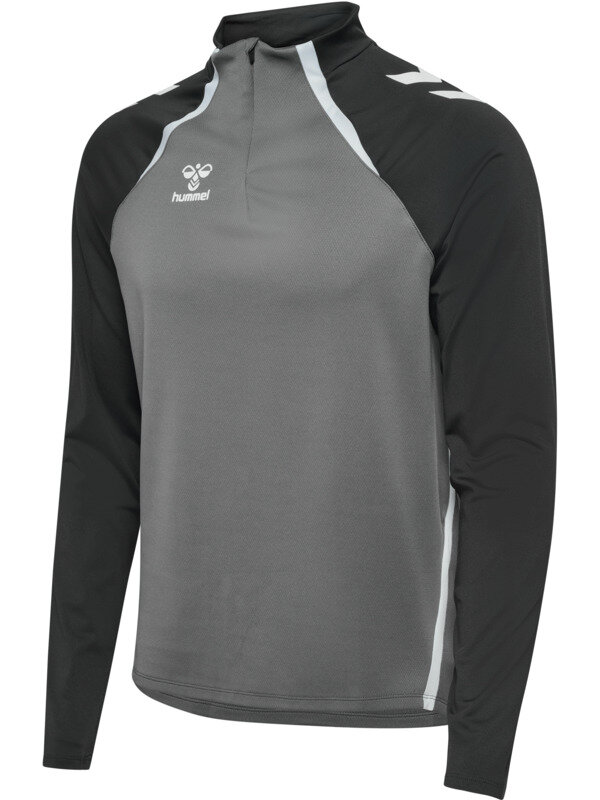 HUMMEL hmlLEAD 2.0 HALF ZIP - STEEL GRAY/ASPHALT - L