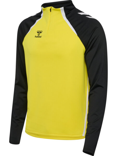 HUMMEL hmlLEAD 2.0 HALF ZIP - BLAZING YELLOW/BLACK - 2XL