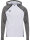HUMMEL hmlLEAD 2.0 ZIP HOODIE - WHITE/STEEL GRAY - M