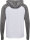 HUMMEL hmlLEAD 2.0 ZIP HOODIE - WHITE/STEEL GRAY - S