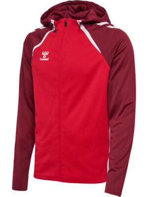 HUMMEL hmlLEAD 2.0 ZIP HOODIE - TRUE RED/MAROON - M
