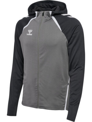 HUMMEL hmlLEAD 2.0 ZIP HOODIE - STEEL GRAY/ASPHALT - 3XL