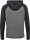 HUMMEL hmlLEAD 2.0 ZIP HOODIE - STEEL GRAY/ASPHALT - 2XL