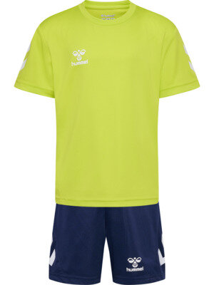 HUMMEL hmlLOGO SET KIDS - LIME PUNCH/MARINE - 128