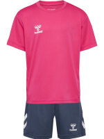 HUMMEL hmlLOGO SET KIDS - RASPBERRY SORBET/OMBRE BLUE - 140