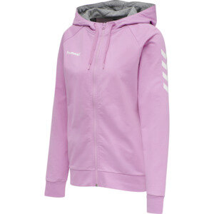HUMMEL HMLGO COTTON ZIP HOODIE WOMAN - ORCHID - M