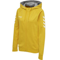 HUMMEL HMLGO COTTON ZIP HOODIE WOMAN - SPORTS YELLOW - M