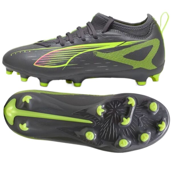 Puma Ultra 5 Match FG/AG Kinder Fussballschuhe matte aged-yellow alert-puma aged silver 35,5