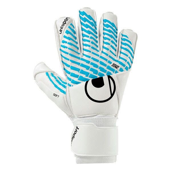 uhlsport FM Cybertec Soft Flex Frame Torwarthandschuhe Kinder weiß/cyberblau/schwarz 5,5