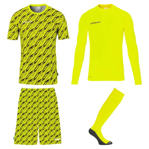 Uhlsport Progressive Torwart Set Kinder kurzarm gelb/schwarz 128