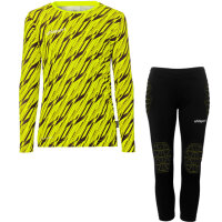 Progressive Goalkeeper Set langarm Kinder fluo gelb/schwarz 140