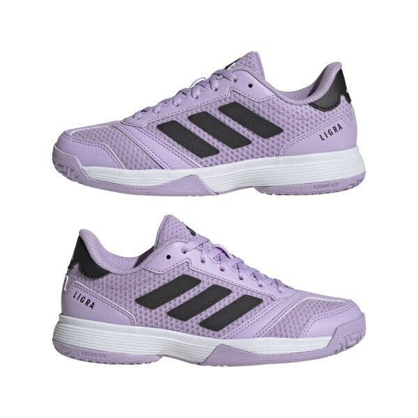 adidas Ligra 8 Kinder Indoorschuhe lila/schwarz/weiß 3 (35½ EU)