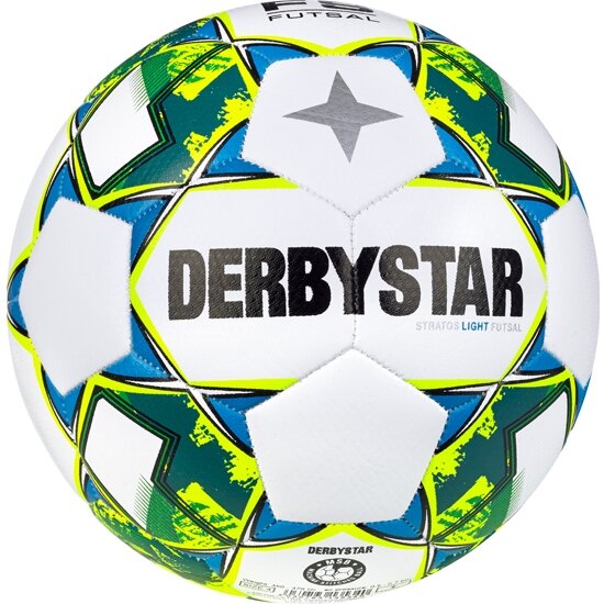 10er Paket Derbystar Fussball-FUTSAL STRATOS LIGHT - weiss/gelb/blau - 4