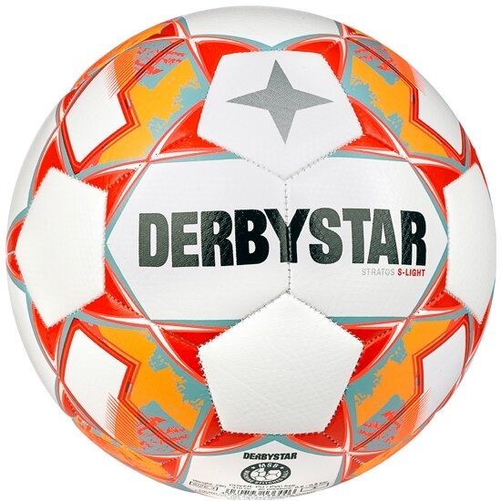 10er Ballpaket Derbystar FB Stratos TT v23 Trainingsball s- light 3 weiß/blau/orange
