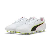 Puma King 20 Play FG/AG Fussballschuhe weiß/schwarz/rot 41
