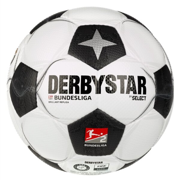 10er Ballpaket Derbystar FB-BL BRILLANT REPLICA Trainingsball weiss/schwarz 5